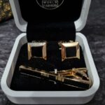 ست دکمه سردست و سنجاق کراوات D58