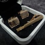 ست دکمه سردست و گیره کراوات D50