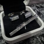 ست دکمه و گیره کراوات D45